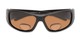 Folded of The Richmond Polarized Bifocal Reading Sunglasses in Matte Black with Amber