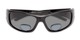 Folded of The Richmond Polarized Bifocal Reading Sunglasses in Glossy Black with Smoke