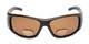 Front of The Richmond Polarized Bifocal Reading Sunglasses in Matte Black with Amber
