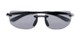 Folded of The Riverside Bifocal Reading Sunglasses in Black Frame with Smoke Lenses