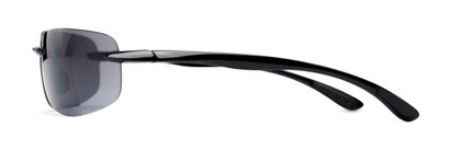 Side of The Riverside Bifocal Reading Sunglasses in Black Frame with Smoke Lenses