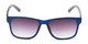 Front of The Royal Reading Sunglasses in Matte Blue with Smoke