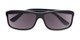 Folded of The Rufus Reading Sunglasses in Glossy Black with Smoke