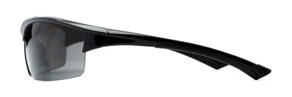 Side of The Rush Polarized Bifocal Reading Sunglasses in Black with Smoke