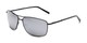 Angle of The Ryker Bifocal Reading Sunglasses in Black with Silver Mirror, Women's and Men's Aviator Reading Sunglasses