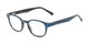 Angle of The Ryland in Black/Blue, Women's and Men's Round Reading Glasses