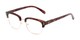 Angle of The Saginaw in Matte Tortoise/Gold, Women's and Men's Browline Reading Glasses