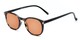 Angle of The Samber Reading Sunglasses in Tortoise/Black with Amber Lenses, Women's and Men's Round Reading Sunglasses