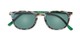 Folded of The Samber Reading Sunglasses in Tortoise/Green with Green Lenses