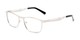 Angle of The Scotch in Silver, Men's Rectangle Reading Glasses