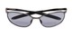 Folded of The Sean Bifocal Reading Sunglasses in Glossy Grey with Smoke