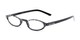 Angle of The Selena in Black Dot, Women's Oval Reading Glasses