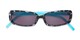 Folded of The Shandy Reading Sunglasses in Black Tortoise/Blue with Smoke