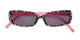 Folded of The Shandy Reading Sunglasses in Black Tortoise/Pink with Smoke