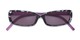 Folded of The Shandy Reading Sunglasses in Black Tortoise/Purple with Smoke
