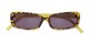 Folded of The Shandy Reading Sunglasses in Brown Tortoise/Green with Smoke