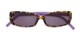 Folded of The Shandy Reading Sunglasses in Brown Tortoise/Purple with Smoke