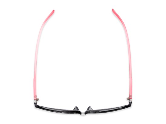 Overhead of The Shandy Reading Sunglasses in Black Tortoise/Pink with Smoke