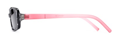 Side of The Shandy Reading Sunglasses in Black Tortoise/Pink with Smoke
