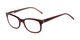 Angle of The Sheridan Customizable Reader in Burgundy/Brown, Women's and Men's Retro Square Reading Glasses
