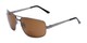 Angle of The Sherlock Polarized Bifocal Reading Sunglasses in Grey with Amber, Women's and Men's Aviator Reading Sunglasses