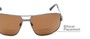 Detail of The Sherlock Polarized Bifocal Reading Sunglasses in Grey with Amber
