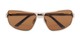 Folded of The Sherlock Polarized Bifocal Reading Sunglasses in Gold with Amber