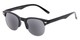 Angle of The Shiloh Reading Sunglasses in Black with Smoke, Women's and Men's Browline Reading Sunglasses