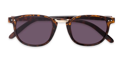 Folded of The Silas Reading Sunglasses in Tortoise with Smoke