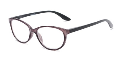 Angle of The Singer in Grey Marble, Women's Cat Eye Reading Glasses