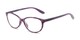 Angle of The Singer in Purple Marble, Women's Cat Eye Reading Glasses