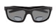 Folded of The Skipper Polarized Bifocal Reading Sunglasses in Glossy Black with Smoke