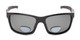 Front of The Skipper Polarized Bifocal Reading Sunglasses in Glossy Black with Smoke
