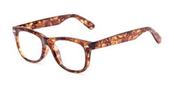 Angle of The Skye in Tortoise, Women's and Men's Retro Square Reading Glasses