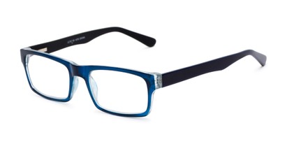 Angle of The Snow in Blue/Black, Women's and Men's Rectangle Reading Glasses