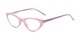 Angle of The Snowflake in Light Purple, Women's Cat Eye Reading Glasses