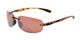 Angle of The Solar Bifocal Driving Reader in Tortoise with Amber, Women's and Men's Sport & Wrap-Around Reading Sunglasses