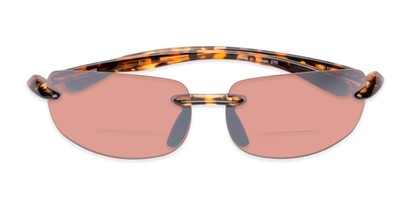 Folded of The Solar Bifocal Driving Reader in Tortoise with Amber