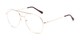 Angle of The Sonoma in Gold, Women's and Men's Aviator Reading Glasses