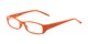 Angle of The Sophie in Orange, Women's Rectangle Reading Glasses