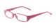 Angle of The Sophie in Pink, Women's Rectangle Reading Glasses