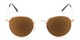Front of The Spirit Reading Sunglasses in Gold with Amber