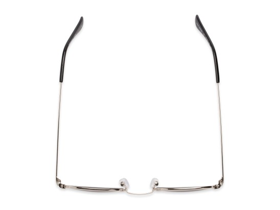 Overhead of The Spirit Reading Sunglasses in Silver with Smoke