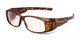 Angle of The Spokane Fit Over Unmagnified Computer Glasses in Matte Tortoise with Yellow, Women's and Men's Square Reading Glasses