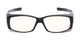 Front of The Spokane Fit Over Unmagnified Computer Glasses in Glossy Black with Yellow