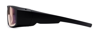 Side of The Spokane Fit Over Unmagnified Computer Glasses in Matte Black with Yellow