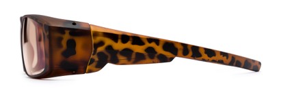 Side of The Spokane Fit Over Unmagnified Computer Glasses in Matte Tortoise with Yellow