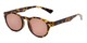 Angle of The St. Paul Reading Sunglasses in Tortoise with Amber, Women's and Men's Round Reading Sunglasses