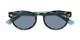 Folded of The St. Paul Reading Sunglasses in Green Tortoise/Blue with Smoke