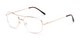 Angle of The Stenson Bifocal in Gold, Men's Aviator Reading Glasses